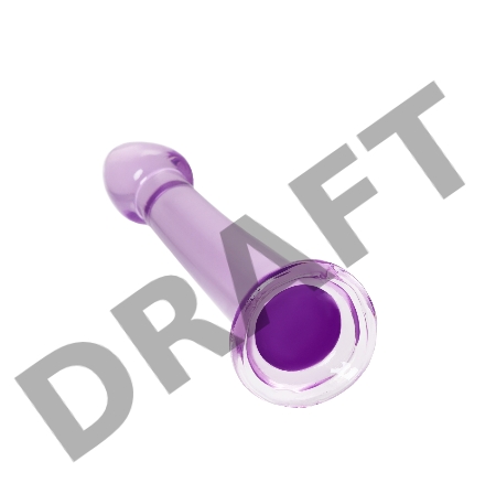 Нереалистичный фаллоимитатор Jelly Dildo S Toyfa Basic, TPE, фиолетовый, 15,5 см