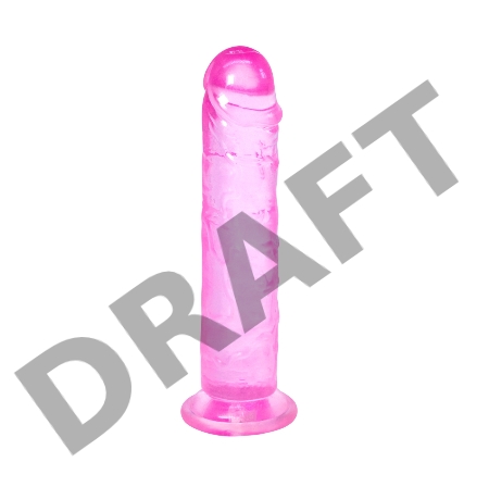 Розовый фаллоимитатор Distortion - 18 см.