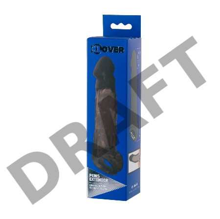 Насадка Toyfa XLover, для увеличения размера, TPE, черная, 19.5 см