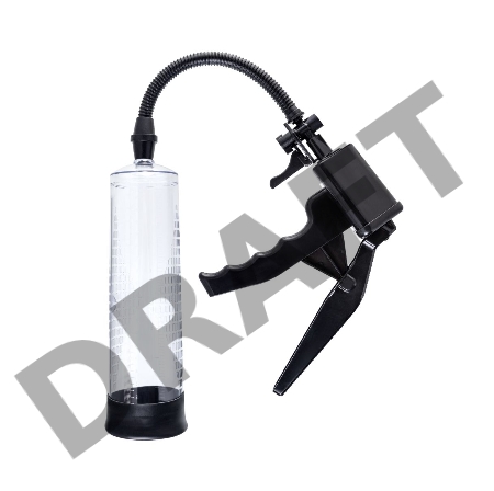 Механическая помпа для пениса Sexus Men Erection Mads, ABS-пластик, черная, 62 см