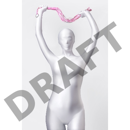 Флоггер Anonymo #0006, PU кожа, розовый, 64 см