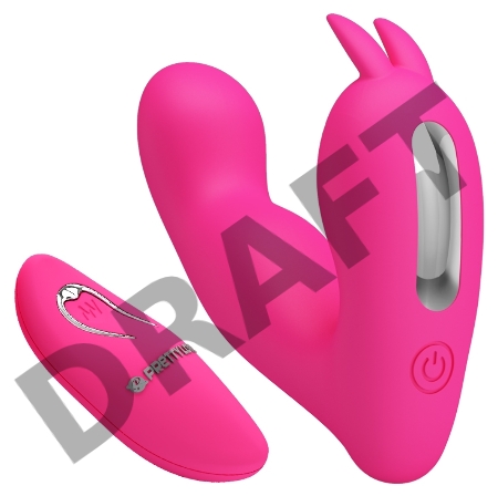 Розовый вибростимулятор с клиторальным отростком Josephine