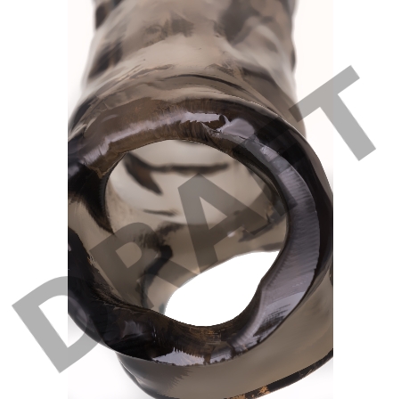 Насадка Toyfa XLover, для увеличения размера, TPE, черная, 19.5 см