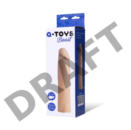 Насадка на пенис TOYFA A-Toys, SoftSkin, телесный, 16,5 см