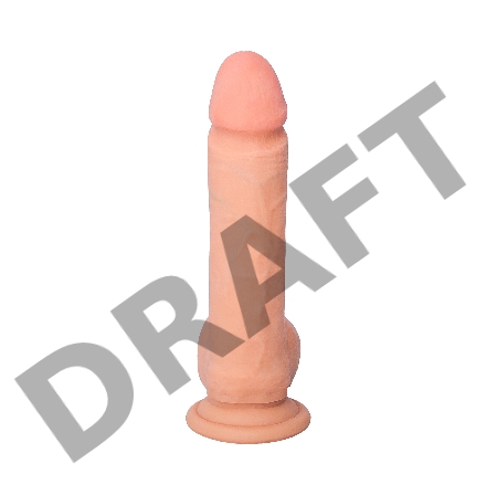 Вибратор с пультом ДУ TOYFA RealStick Elite Vibro, TPR, телесный, 10 режимов вибрации, 20 см