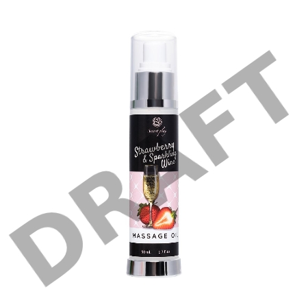 Массажное масло SECRET PLAY с ароматом клубники и шампанского, 50 мл