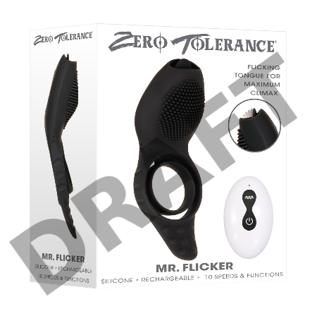 Zero Tolerance MR. FLICKER Эрекционное кольцо со стимулятором клитора