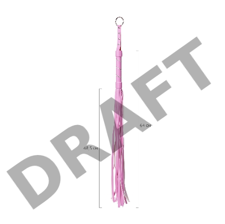 Флоггер Anonymo #0006, PU кожа, розовый, 64 см