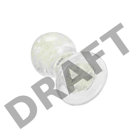 Анальная втулка Sexus Glass светящаяся в темноте, стекло, прозрачная, 9 см