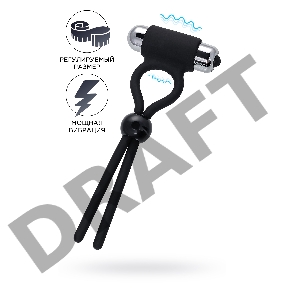 Лассо на пенис A-toys by TOYFA Ect, силикон, черное, 14 см