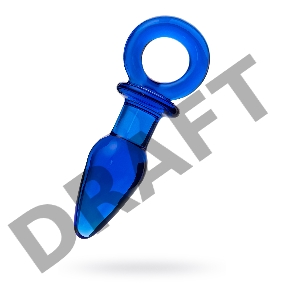 Анальная втулка Sexus Glass, стекло, синяя, 14 см, Ø 3,5 см