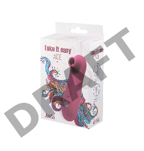 Бордовый вакуумный вибростимулятор клитора Ace