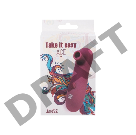 Бордовый вакуумный вибростимулятор клитора Ace