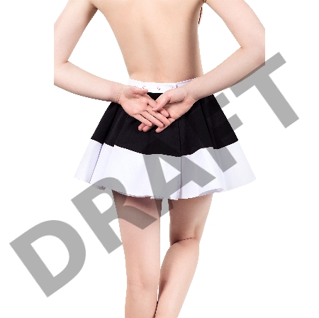Нижняя часть костюма «Горничная», Pecado BDSM, юбка, черно-белый, 40-42