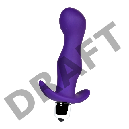 Анальная пробка с вибрацией A-Toys by TOYFA Kamet, размер M, силикон, фиолетовая, 12,9 см