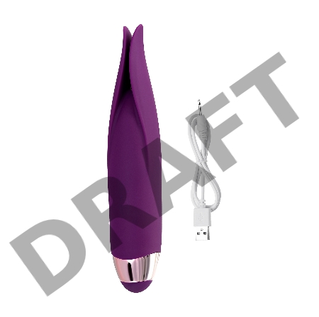 Вибростимулятор L'EROINA by TOYFA Flo, силикон, фиолетовый, 18,5 см