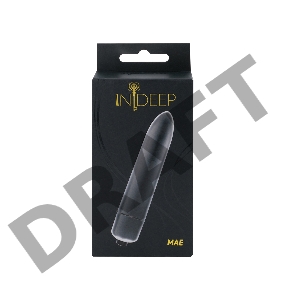 Черная гладкая вибропуля Mae - 9 см.
