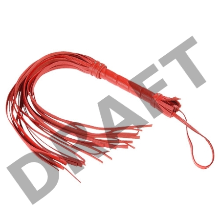 Плеть из кожи, 40 см, красная