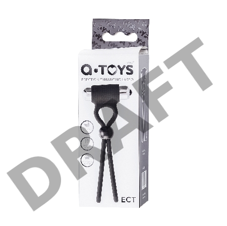 Лассо на пенис A-toys by TOYFA Ect, силикон, черное, 14 см