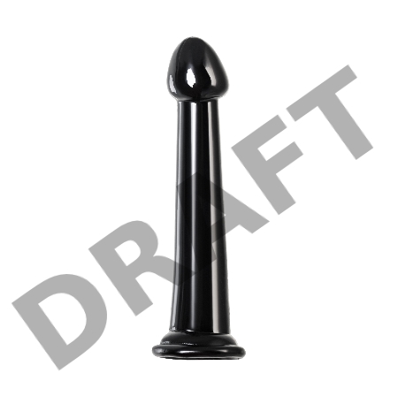 Нереалистичный фаллоимитатор Jelly Dildo M Toyfa Basic, TPE, черный, 18 см