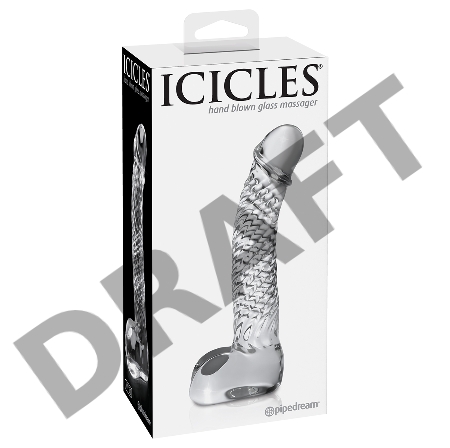 Стеклянный фалломитатор Icicles No. 61 - Clear