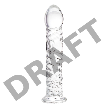 Нереалистичный фаллоимитатор Sexus Glass, стекло, прозрачный, 16,5 см