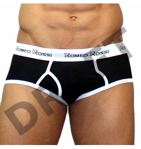 Трусы мужские брифы черные, XXXL