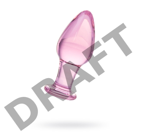 Анальная втулка Sexus Glass, стекло, розовая, 10 см, Ø 4 см