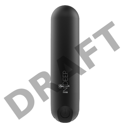 Черная перезаряжаемая вибропуля Clio - 7,6 см.