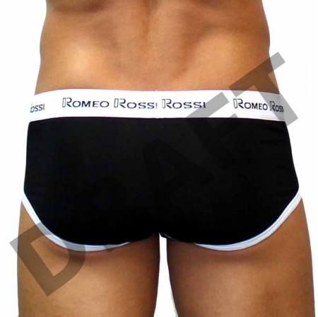 Трусы мужские брифы черные, XXXL