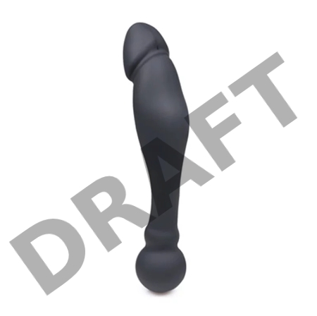 Черный изогнутый двусторонний фаллоимитатор - 18 см.