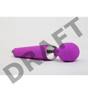 Фиолетовый силиконовый вибромассажер с 16 видами пульсации - 19,2 см.