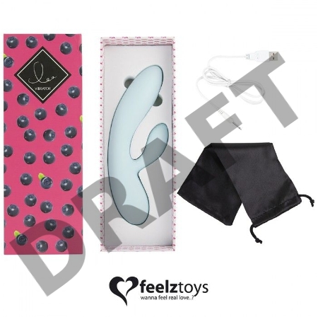 Нежно-голубой вибратор-кролик Lea Rabbit Vibrator - 20,2 см.