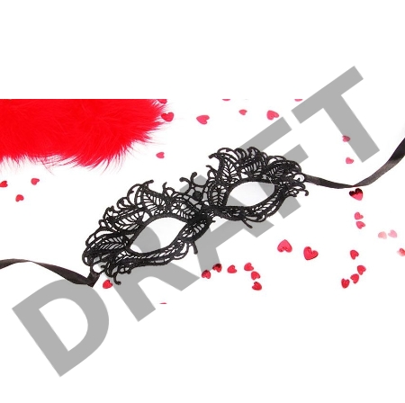 Черная ажурная текстильная маска Андреа