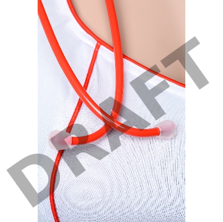 Костюм медсестры Candy Girl Angel (платье, стринги, головной убор, стетоскоп), белый, OS