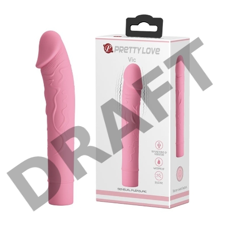 Мини вибромассажер Prettylove Vic с выделенными венками и головкой