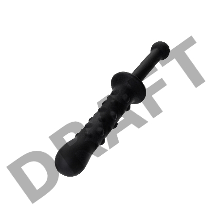 Фаллоимитатор двусторонний TOYFA POPO Pleasure, силикон, черный, 24,5 см