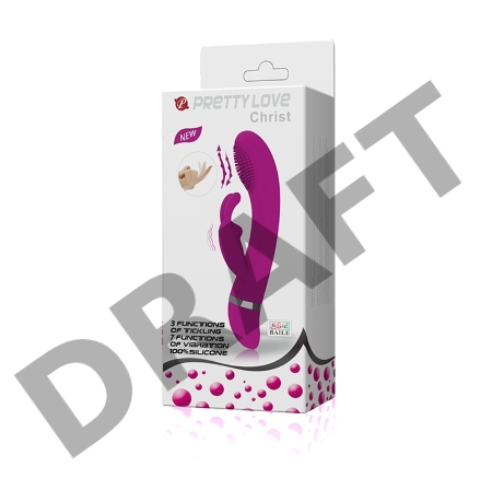 Вибромассажер со щеточкой и клиторальным стимулятором CHRIST