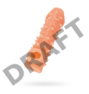  Насадка KOKOS реалистичная с дополнительной стимуляцией, TPE, телесная, 15.6 см