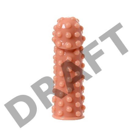 Насадка KOKOS реалистичная с дополнительной стимуляцией, TPE, телесная, 14.7 см