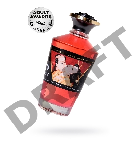 Масло для массажа Shunga Sparkling Strawberry Wine, разогревающее, клубника и шампанское, 100 мл