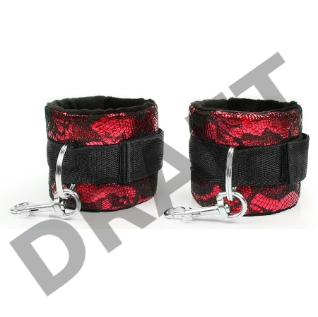 Красно-черные наручники с карабинами