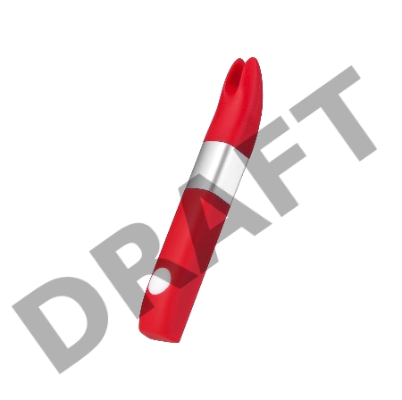 Вибратор клиторальный Qvibry 4Gb USB памяти, силикон, красный, 12 см