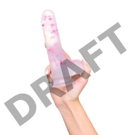 Нереалистичный фаллоимитатор Crowley, силикон, разноцветный, 18 см