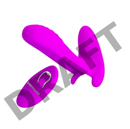 Лиловый мультифункциональный вибратор Remote Control Massager