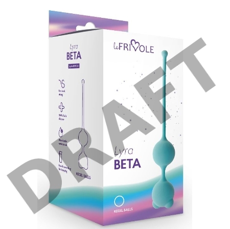 Вагинальные шарики Beta, цвет аквамарин (LYRA)