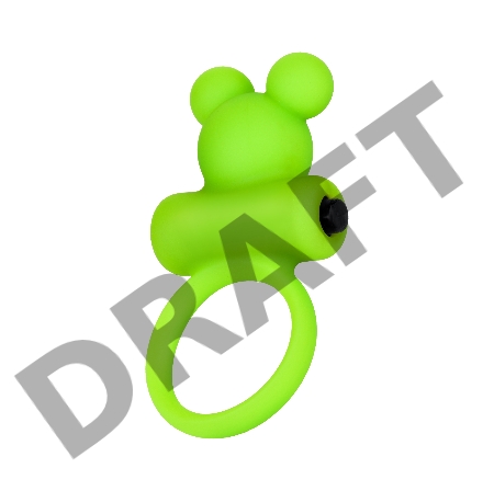 Виброкольцо на пенис A-Toys by TOYFA Chio, силикон, зеленое, 8,1 см, Ø 3,1 см