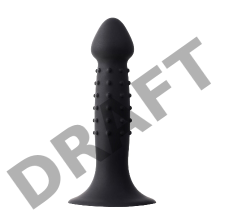 Анальный фаллоимитатор A-Toys Spikn, силикон, черный, 14 см