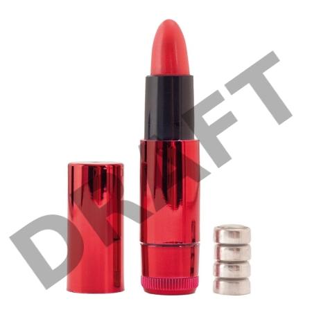 Вибромассажер Black & Red by TOYFA Помада, силикон, красный, 9 см