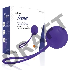 Фиолетовый вагинальный шарик Joyballs с петелькой